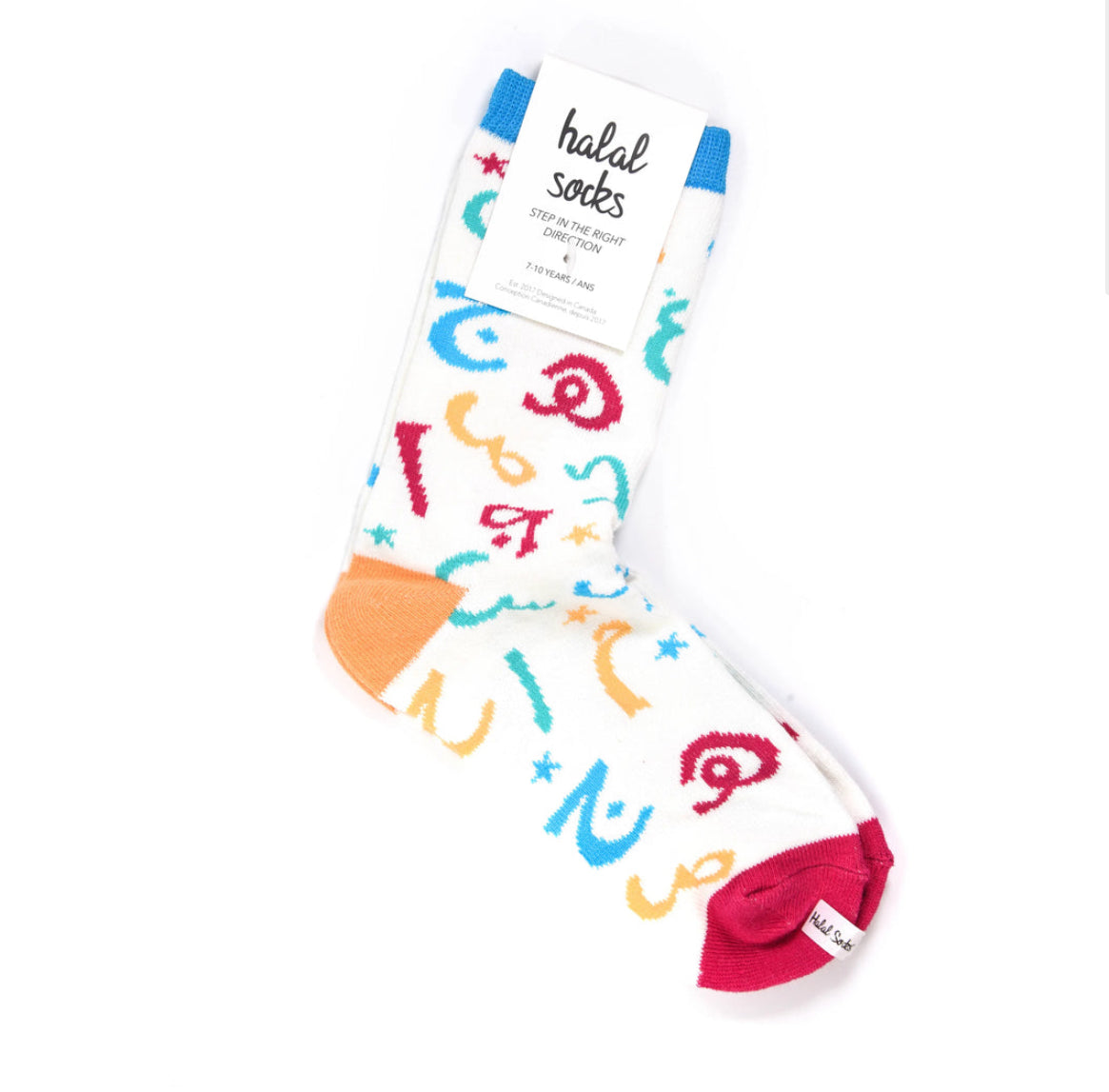 Arabic Alphabets Crew Socks | Halal Socks