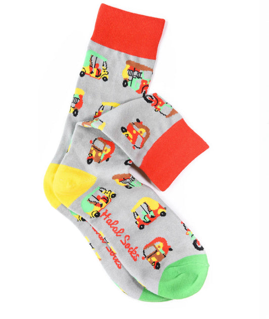 Rickshaw Tuk Tuk Adult Crew Socks | Halal Socks