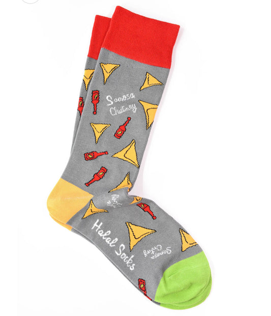 Samosa N’ Chutney Adult Crew Socks | Halal Socks