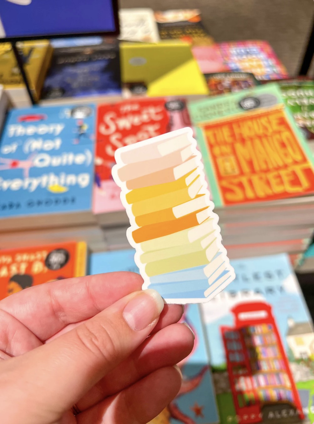 Happy Stack of Books Sticker | Palm Creative