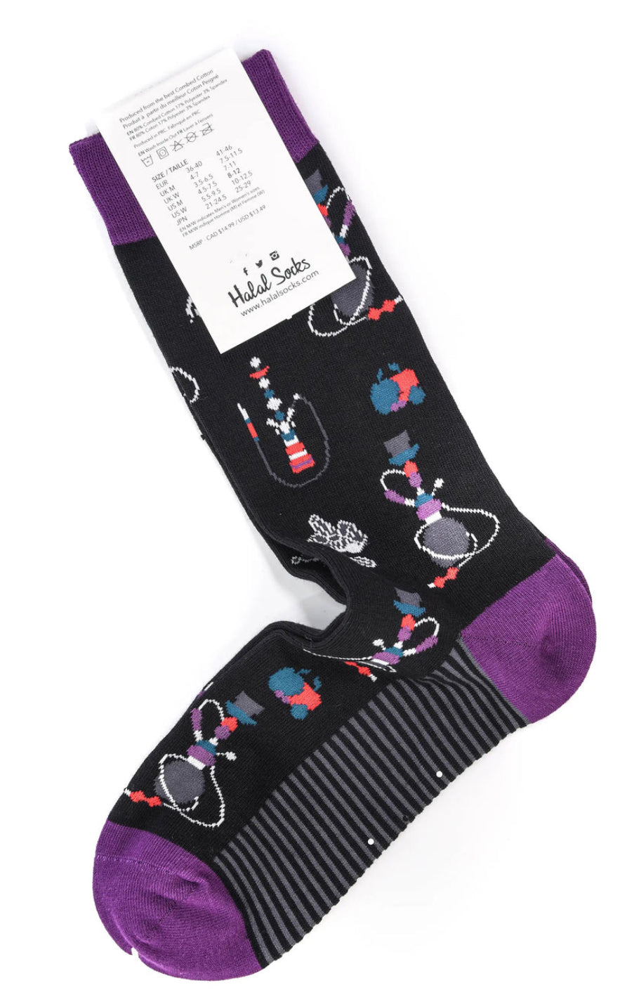 Shisha (Dark) Adult Crew Socks | Halal Socks