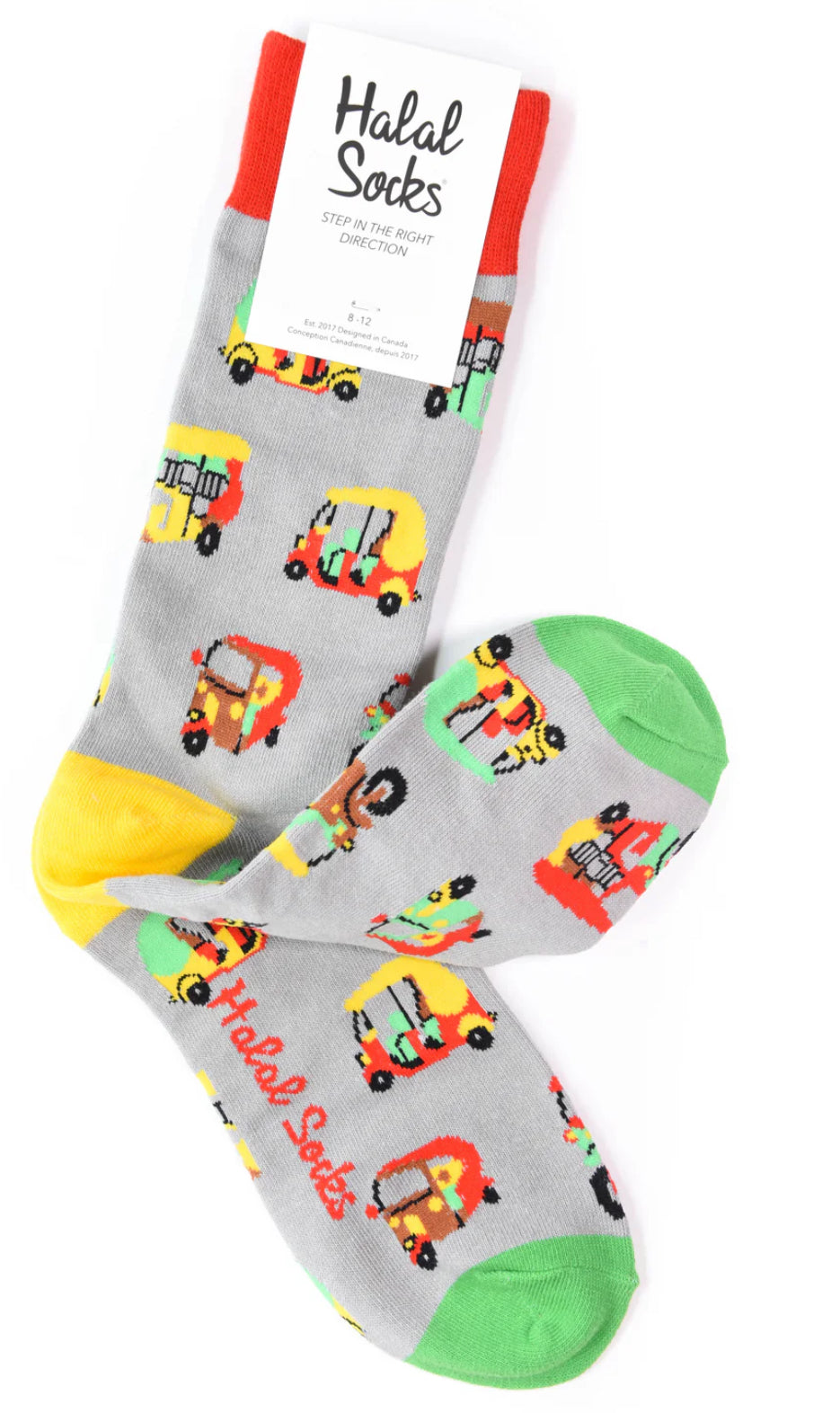 Rickshaw Tuk Tuk Adult Crew Socks | Halal Socks