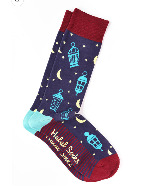 Eid Moonlight Adult Crew Socks | Halal Socks