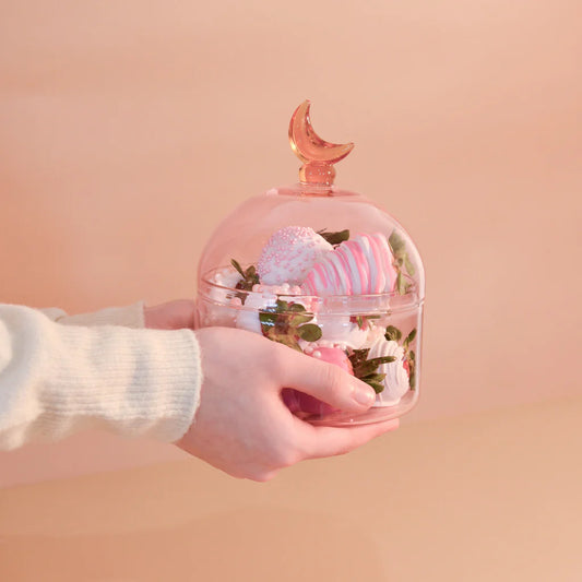 GLASS MOON DOME JAR - COTTON CANDY | Rasm