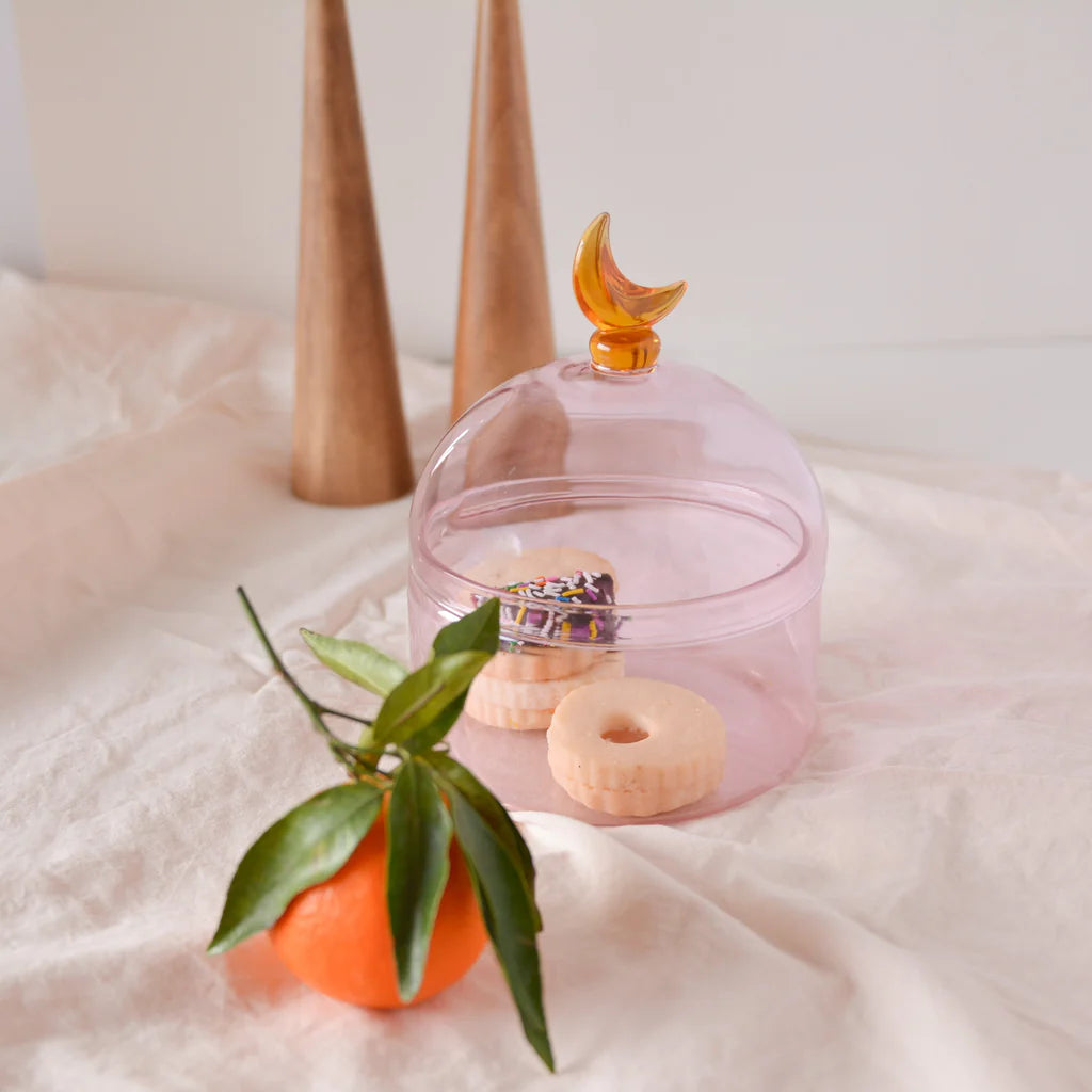 GLASS MOON DOME JAR - COTTON CANDY | Rasm