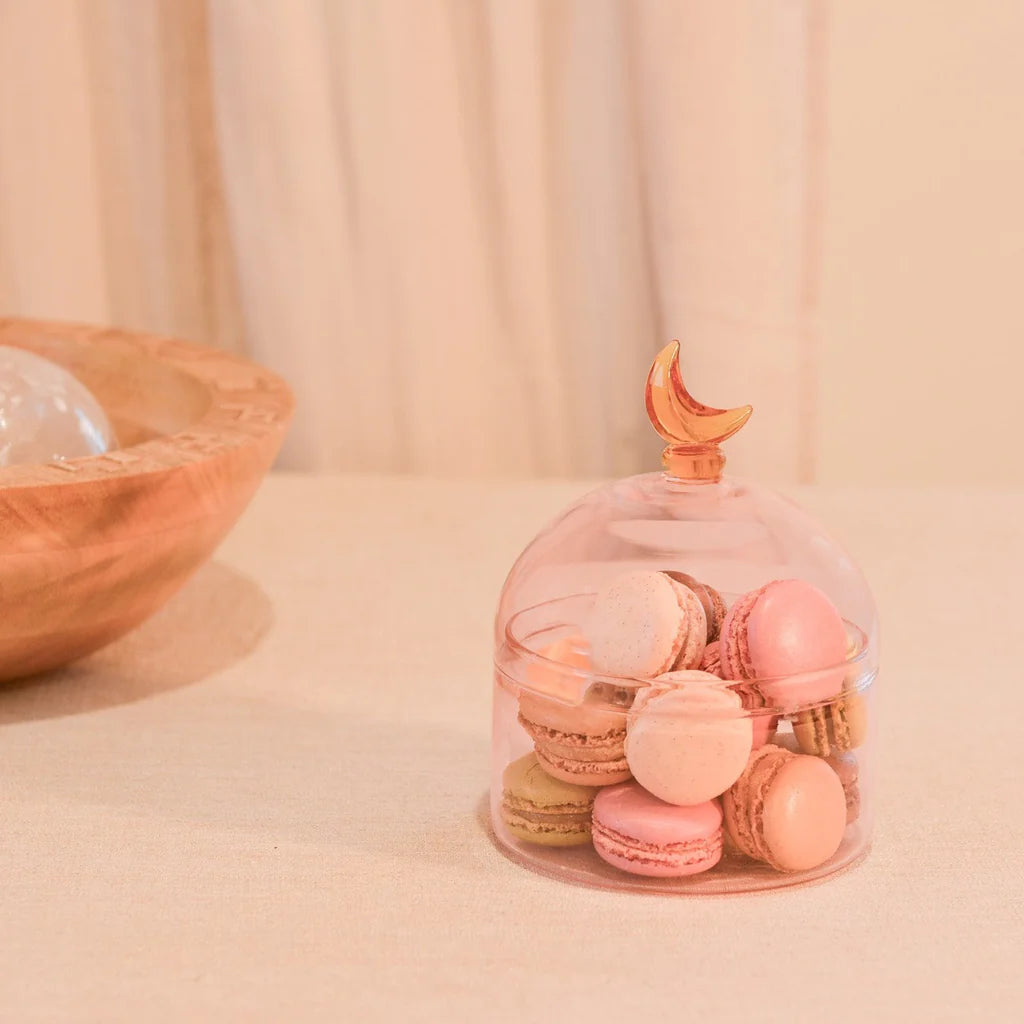GLASS MOON DOME JAR - COTTON CANDY | Rasm