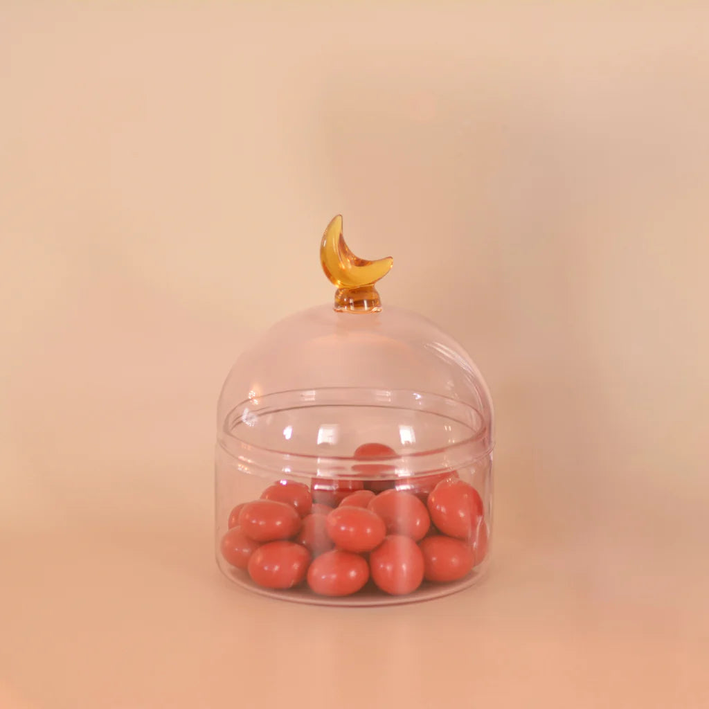 GLASS MOON DOME JAR - COTTON CANDY | Rasm