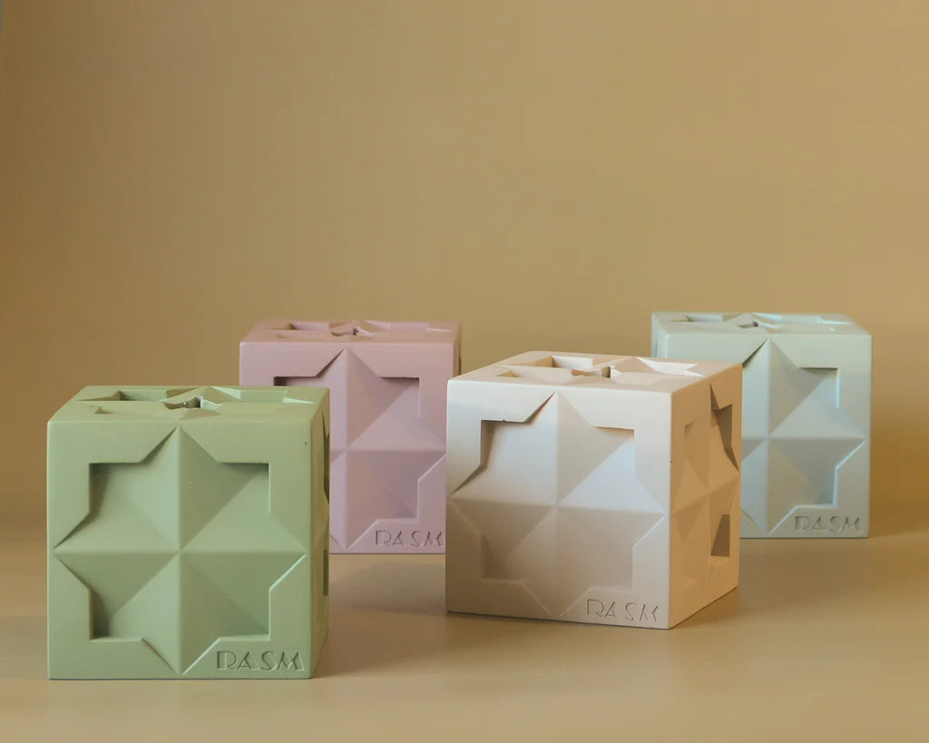 Islamic Geometric Base/Candle Holder - Cube | Rasm