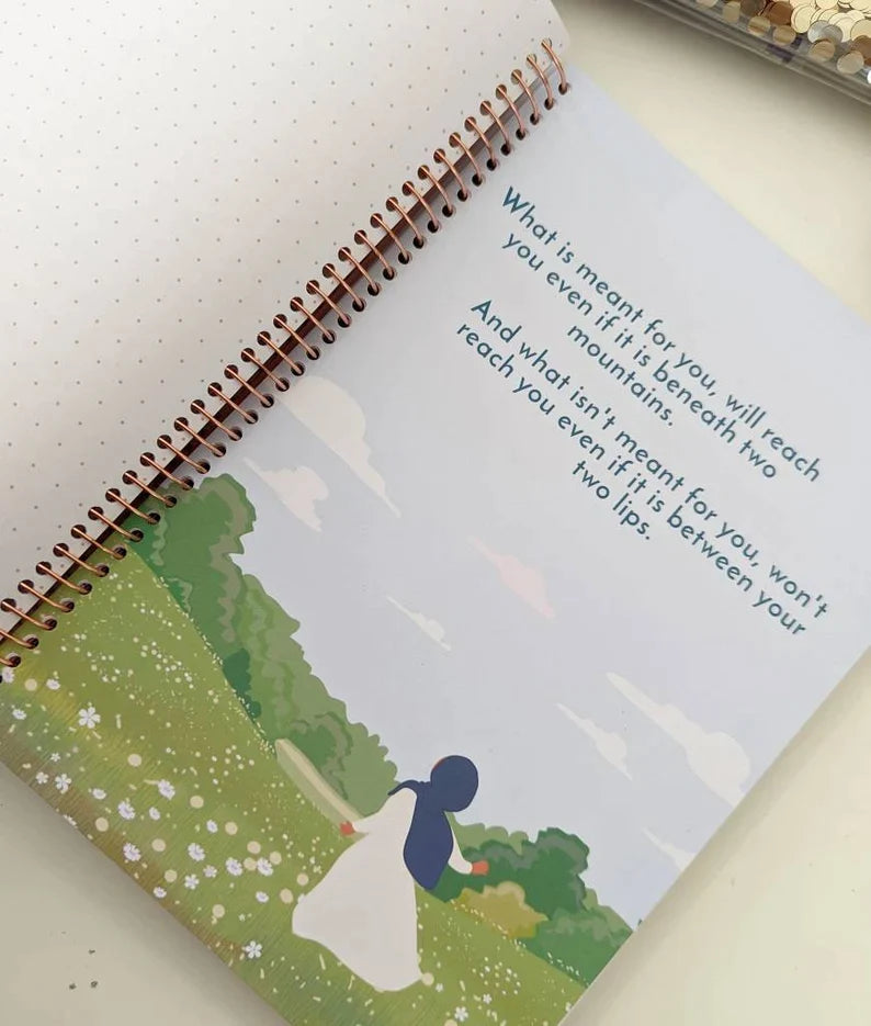 Well Planned Muslimah Planner (Typewriter Floral Cover) - Islamic Muslimah Planner Organizer 2024 Undated Ramadan Planner Journal Qur'an Journaling-5