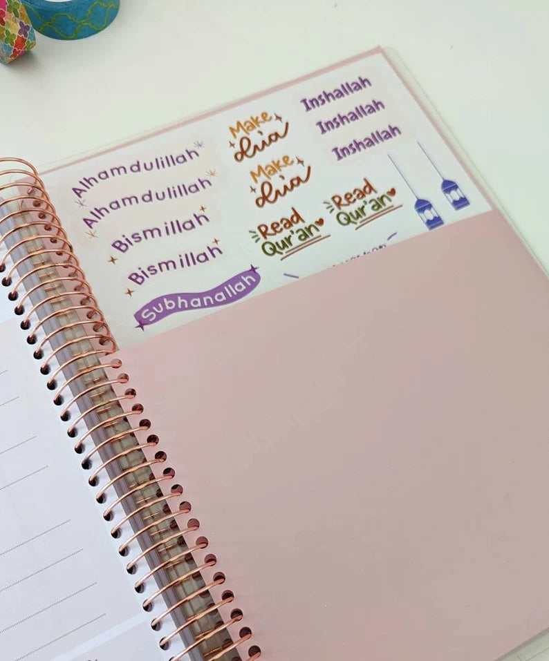 Well Planned Muslimah Planner (Typewriter Floral Cover) - Islamic Muslimah Planner Organizer 2024 Undated Ramadan Planner Journal Qur'an Journaling-3