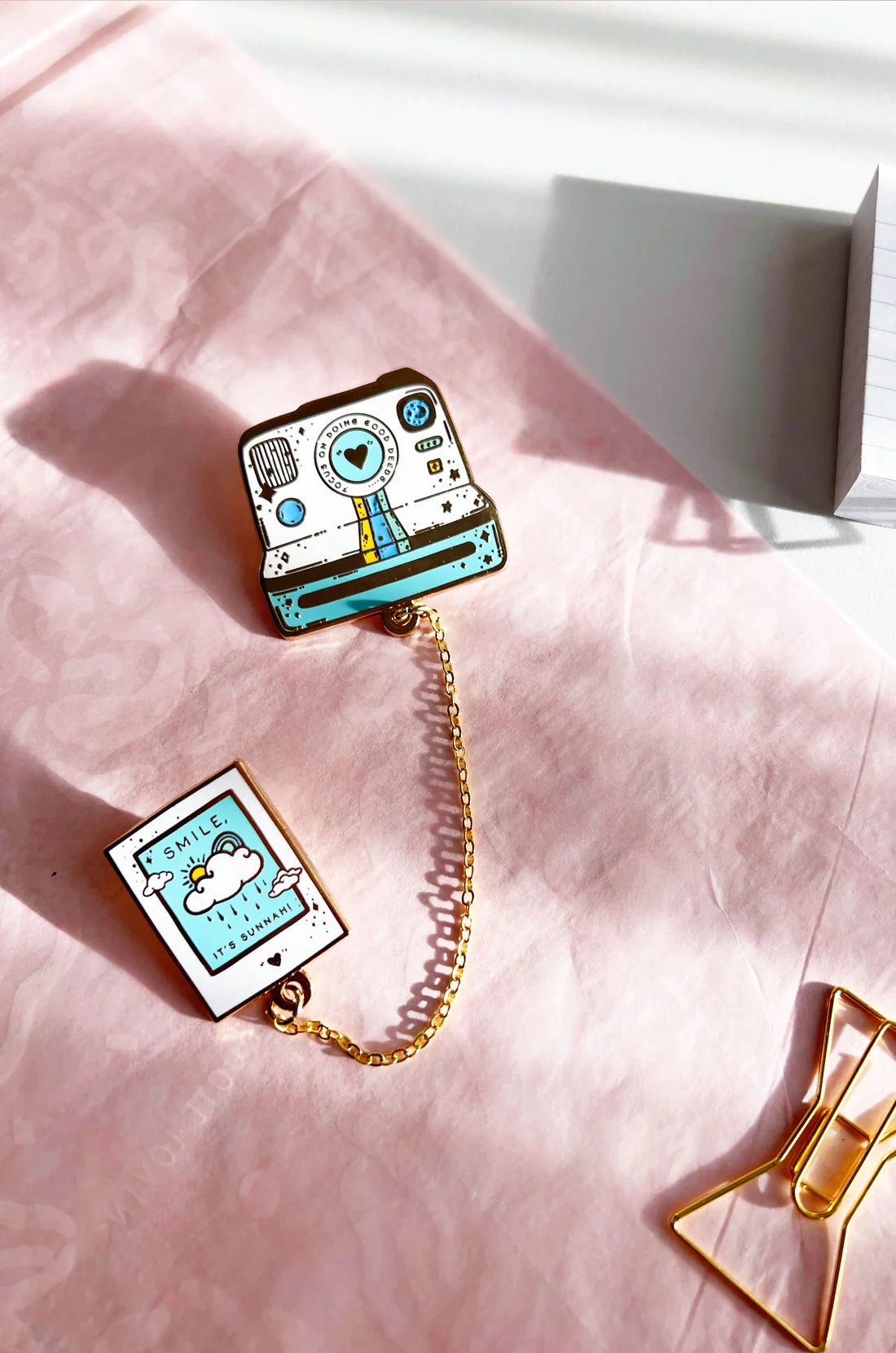 Camera and Polaroid Chain Pin