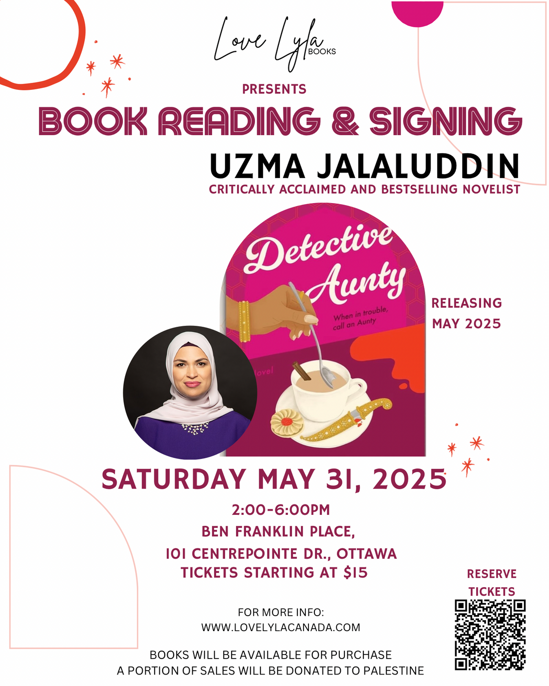 Uzma Jalaluddin Book Reading Event - Détective Aunty