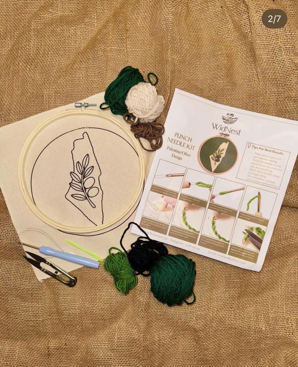 Palestine Map Design | Punch Needle Kit