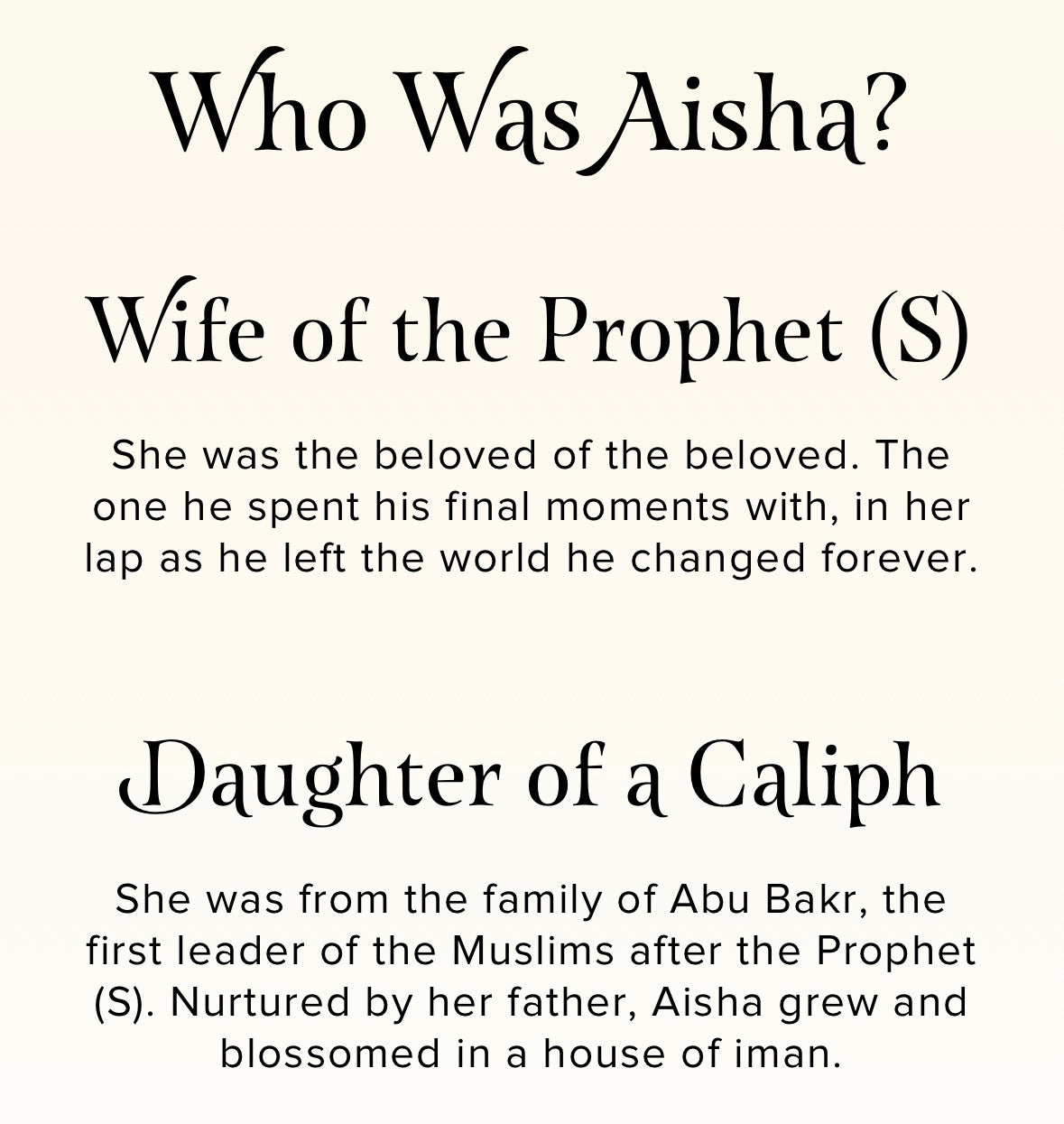 Aisha - Mother of the Believers | Learning Roots