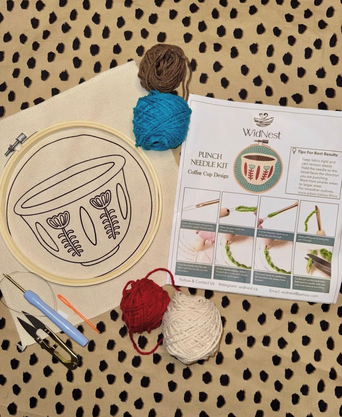 Coffee Cup Design | Punch Needle Kit