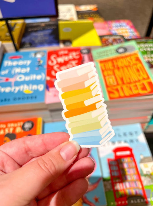 Happy Stack of Books Sticker | Palm Creative
