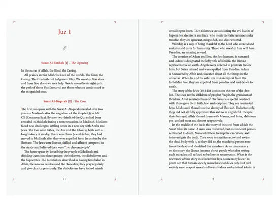 The Majestic Quran - A Summary of the 30 Chapters