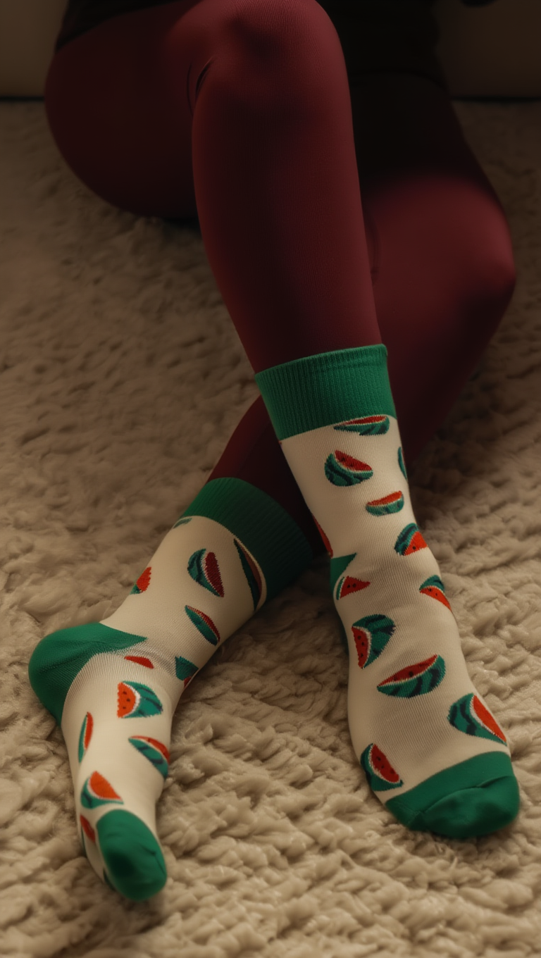 Watermelon Palestine Adult Socks | Pink Lion Socks