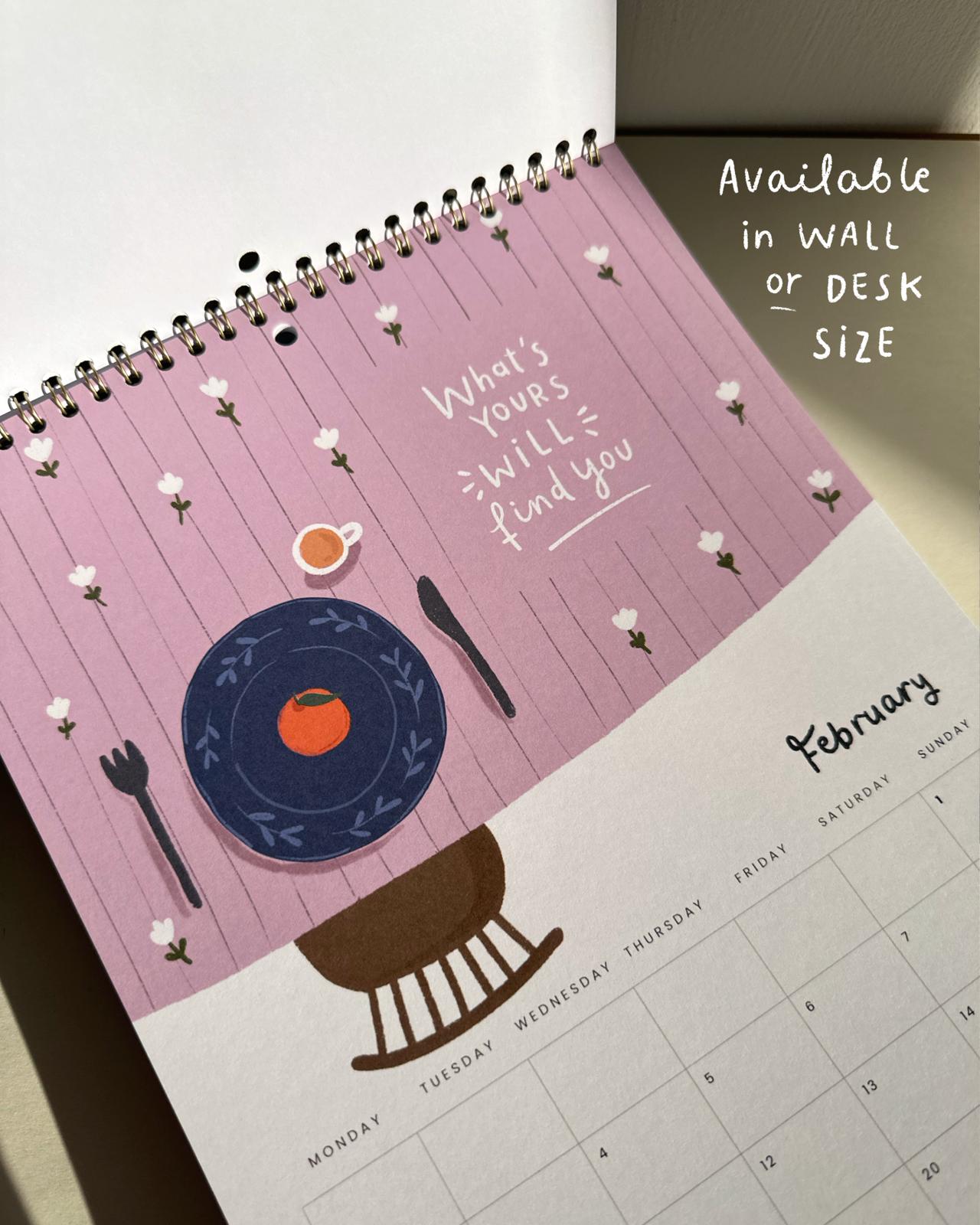 2026 Desktop Calendar by The Lettered Inkling