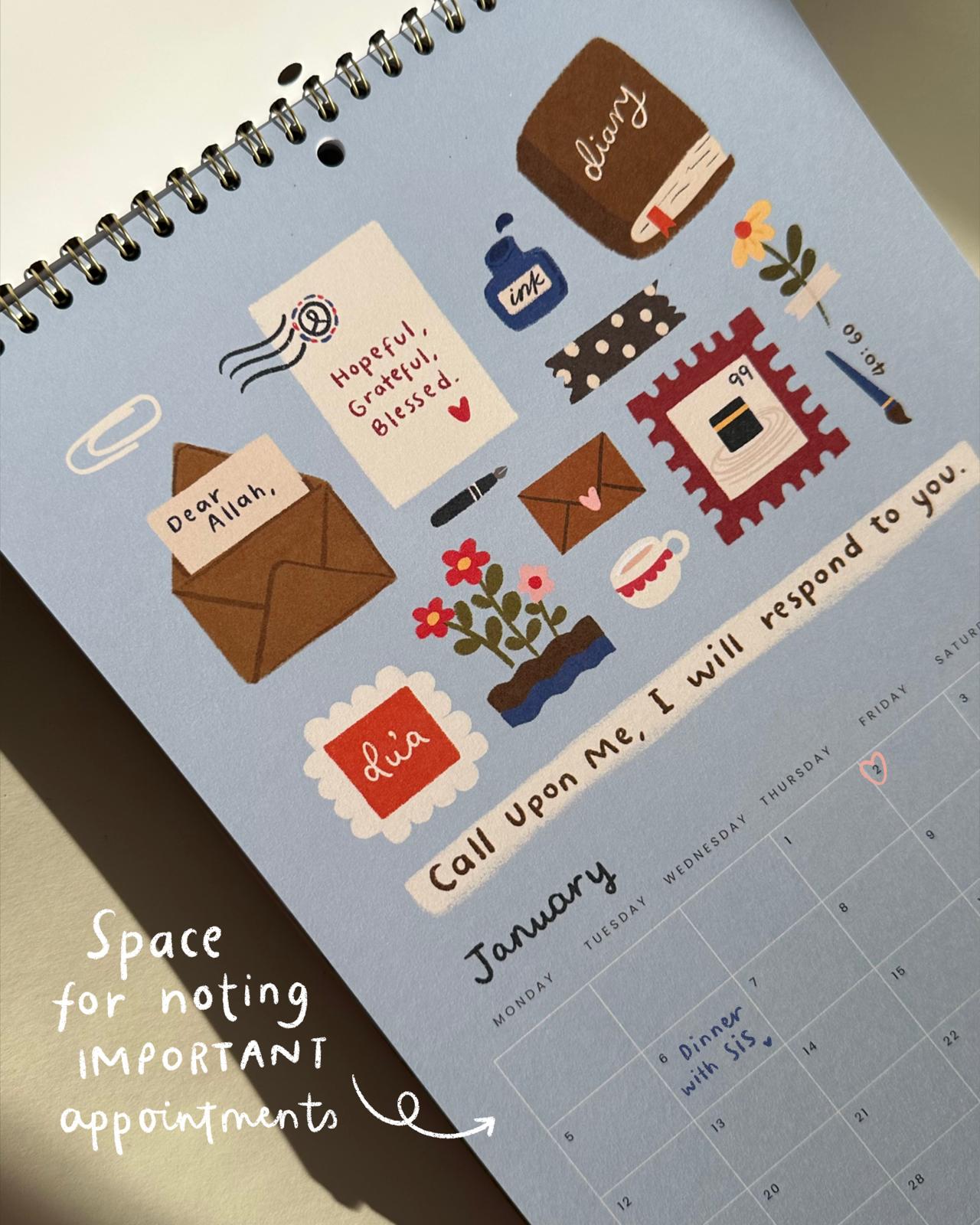 2026 Desktop Calendar by The Lettered Inkling