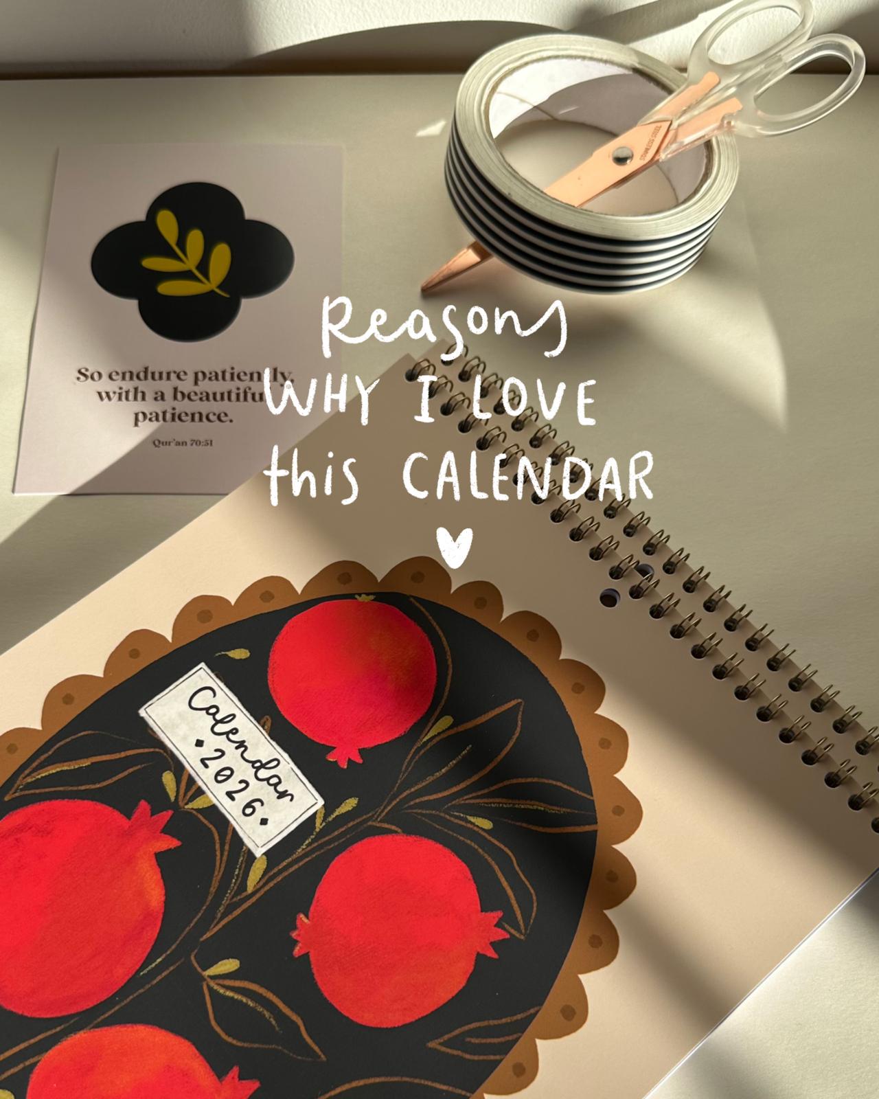 2026 Desktop Calendar by The Lettered Inkling