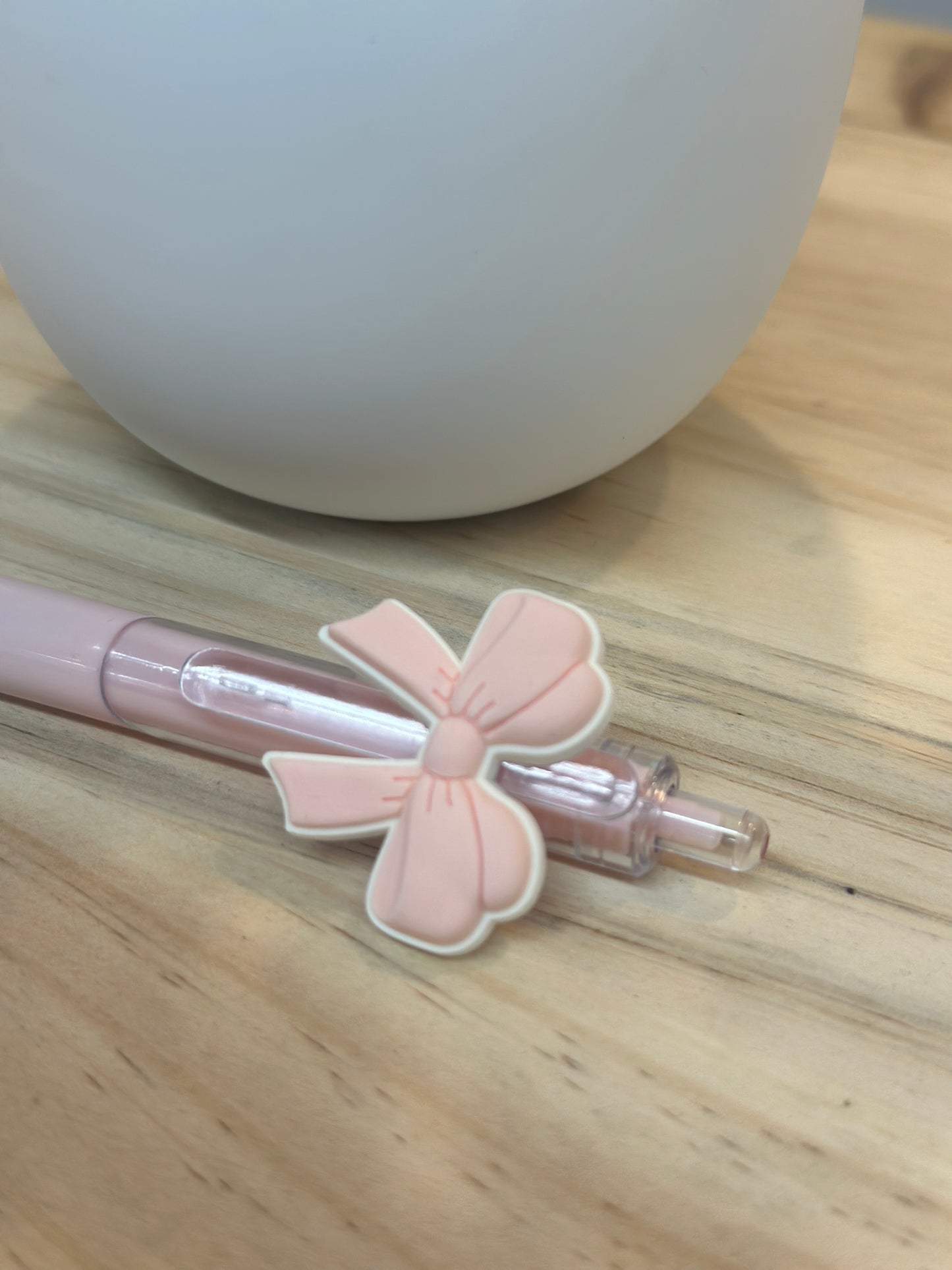 Taylor Pink Bow Ballpoint Pen (Black Ink)