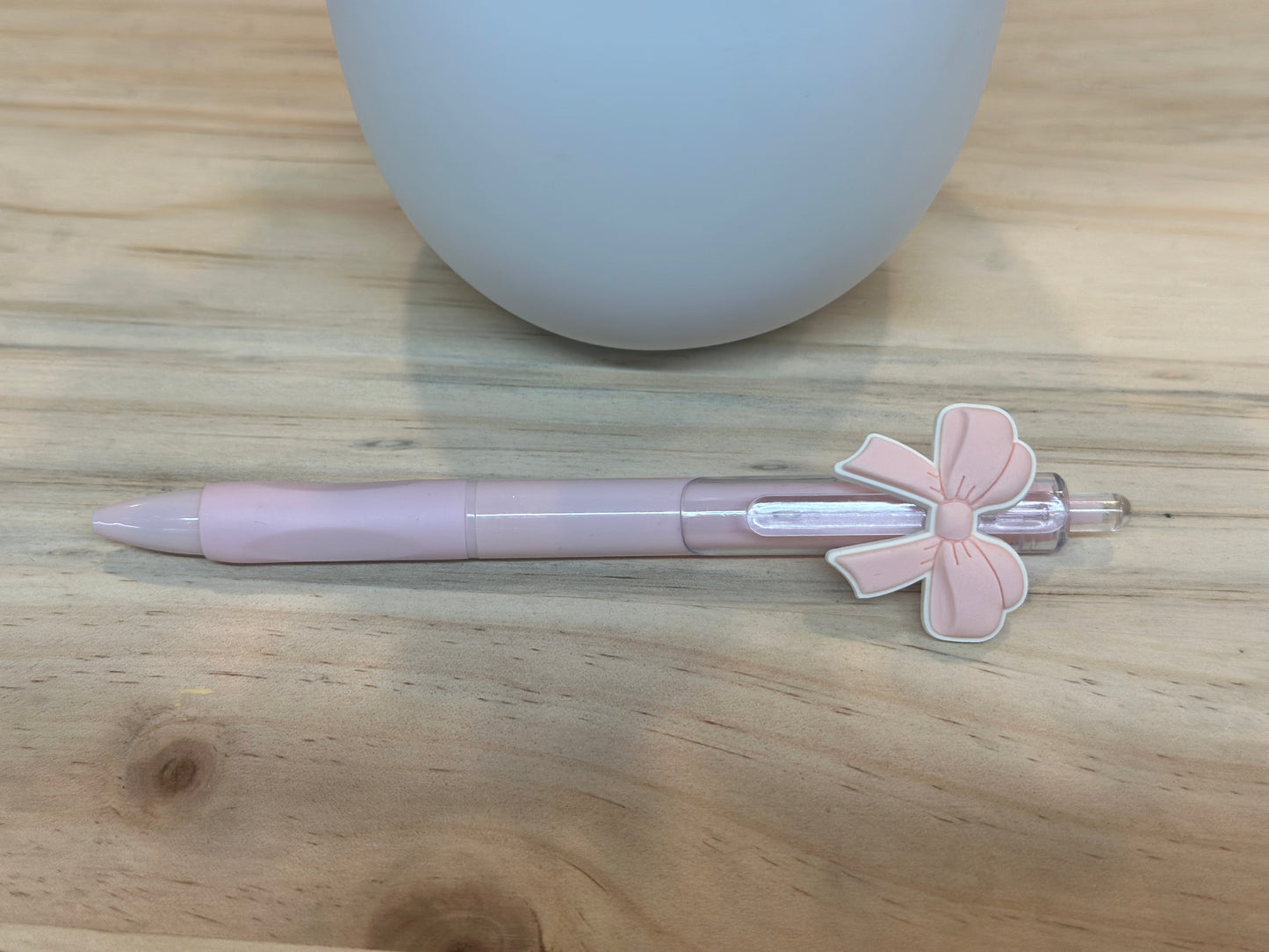 Taylor Pink Bow Ballpoint Pen (Black Ink)